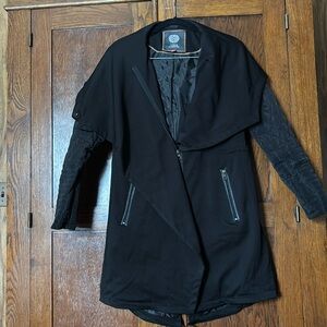 Cross front winter coat